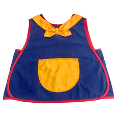 日系水手領結幼兒輕便口袋圍兜, 香橙橘, 1個, 1件