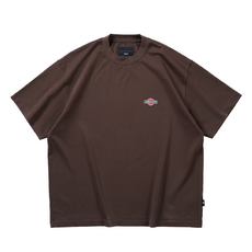 BOHRHOO 做舊霓虹印花短袖 XXL, 棕