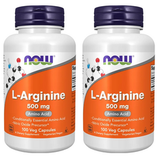 NOW Foods 左旋離胺酸膠囊 500mg, 100顆, 0.8g, 2罐