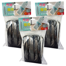 拖霸 直立式魔術刮水拖把補充包 Set 2入 超細纖維布, 33.5 x 11cm, 3組