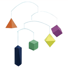 Small Good Things 空飄幾何平衡吊飾, 繽紛色 Polygon Mobile Colorful, 255 x 195 x 3 mm, 1個