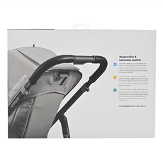 UPPAbaby CRUZ皮革手把套 全粒面壓紋皮革 適用2015+CRUZ, 黑, 1個