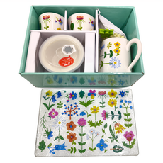 ys mart 餐具茶具組, 茶壺1個 + 杯子2個 + 保鮮蓋碗1入 + 砧板1入, 花園, 1組