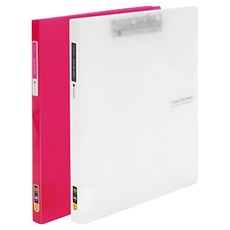 ECO Chungwoon 半透明雙夾文件夾 A4尺寸 款式隨機, 顏色隨機, 2本