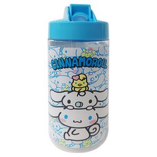 Skater 摺疊吸管式透明水壺, 藍色 + 透明色, 500ml, 1個