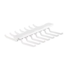 葉子小舖 免打孔伸縮滑軌衣架 橫杆款, 白色