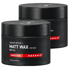 J'SOOP Style J 男士啞光髮蠟, 超級定型, 120g, 2罐