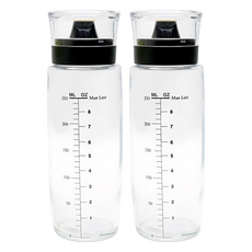 SINOGLASS 矽膠玻璃油罐 黑色, 300ml, 2個