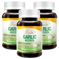 Lovita 愛維他 無味大蒜精素食膠囊 100倍超高濃縮 5000mg, 60顆, 0.3g, 3罐