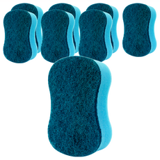 comet 雙面海綿菜瓜布 藍色 11.5 x 7.2 x 3cm, 8個, 1入