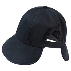 日式時尚百搭大帽簷鴨舌帽-S 聚酯纖維, 黑色, F