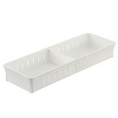 inomata 0073W 白色 雙格抽屜整理盒, 1個