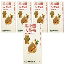 黑松 人蔘精，六年根道地好蔘，高萃取濃度，添加羅漢果蜂蜜, 2入, 20ml, 5盒