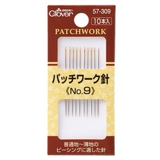 Clover 可樂牌 拼布手縫針 CL57-309，日本產 鋼製, 1組, 74 x 33 x 3mm