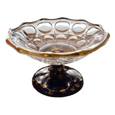 美濃燒 藍金彩高台皿, 日本製, XL12106-16, 1個