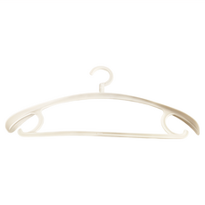 旋轉無痕衣架, 10入 白色, 9x6公分, 塑膠材質, 1組