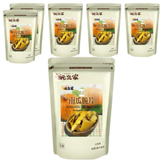 元氣家 南瓜脆片，新鮮南瓜製成，美味又健康，無添加色素、防腐劑, 100g, 6包