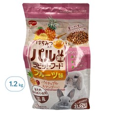 NIPPON PET FOOD 蜂蜜兔糧 水果口味 1.2kg, 菠蘿和芒果, 易食小顆粒, 1袋