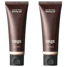 OBgE 男士溫和清潔刮鬍凝膠, 80g, 2條