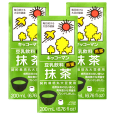 KIKKOMAN 龜甲萬 豆乳 抹茶風味 200ml 契約栽培丸大豆使用, 3入