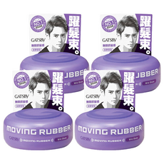 GATSBY MOVING RUBBER 狂野塑型髮腊, 80g, 4件