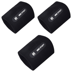 NINE STUDY AD-ROCKET 極致舒適透氣專業護腕 黑色 80%棉材質, 3個