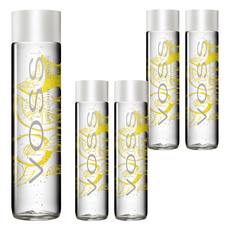 VOSS 芙絲風味氣泡水 檸檬小黃瓜, 瓶裝水界的愛馬仕, 無糖零熱量, 雪碧口感, 時尚玻璃瓶身, 375ml, 5瓶