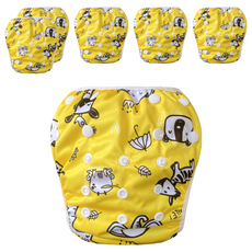 我家寶貝 嬰幼童調節式內褲型泳褲 動物園, 0~3歲, 6件