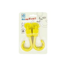 US baby 優生 神奇不打結旋轉掛勾, 黃, 1組