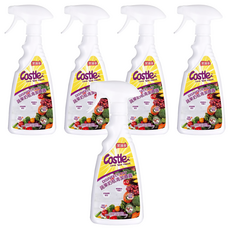 Castle 家適多 奶瓶蔬果清潔噴霧，歐盟認證APG洗淨因子，去除蔬果表面殘留物，99%長效防護, 500ml, 5瓶