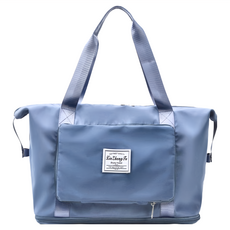 旅行防潑水摺疊可收納萬用包 牛津布+滌綸材質, 42 x 22 x 28cm, 藍色, 1個