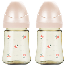 GROSMIMI PPSU奶瓶 無奶嘴, 櫻桃玫瑰金色, 200ml, 2個