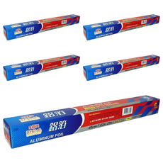 點秋香 鋁箔, 多用途食物包裝烹煮燒烤, 45cm*7.62m, 5盒