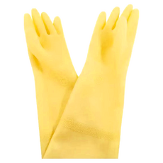 協興 橡膠手套 天然乳膠 本色 掌面顆粒粗紗, 8.5 x 16吋, 18雙