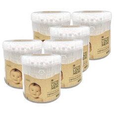 NATURE LOVE MERE 新生兒嬰幼兒護耳棉花棒 100支, 6盒