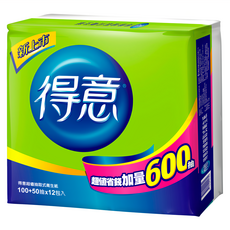 得意 抽取式衛生紙 150張, 12包, 1袋