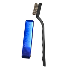 東久 瓦斯爐清潔通孔組, 鋼針11支, 0.3~1.6mm, 粗細雙面銼刀1支, 3排白鐵刷1支, 1組, CF-1694