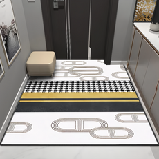 簡約水晶絨玄關踏墊, 腰金疊鎖 多色, 1個