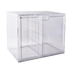 Craftsman In Storage 收納職人 時尚加厚加高防氧化透明磁吸鞋盒 收納盒 公仔收納櫃 加大短版, 透明, 1組