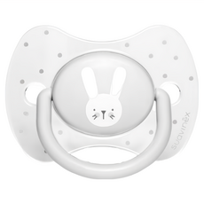 suavinex 蘇維妮 Hygge 優質矽膠一字型奶嘴, 12個月以上, Rabbit Grey, 1個