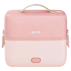 MIYA 雙層不鏽鋼蒸煮即食鍋 MY-RC02 櫻花粉色, 1台, 20cm