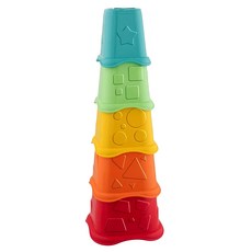 Chicco ECO+益智趣味疊疊杯，5款疊杯+積木, 1組, Multiple colors
