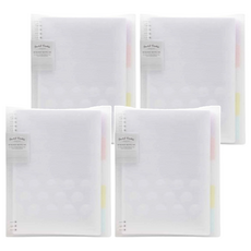 KOKUYO 國譽 Campus 20孔活頁夾筆記本, 22.1x15.8x1.3CM 超纖細體型, 透明, 4本