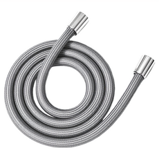 尼龍編織高壓加密蓮蓬頭軟管- 加厚PE+黃銅材質, 1.5m, 單色