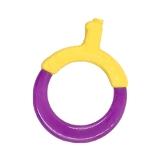 FINE JAPAN 寶寶環形固齒乳牙刷 6個月以上適用, 紫色 + 黃色, 1入, 1支