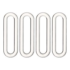 FaSoLa 多用途移門 門窗 櫃把手 PU材質 5x2.5x0.9cm (Set 4個), 透明, 2組