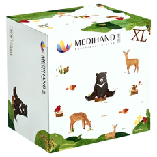 MEDIHAND 美恆 PVC透明手套 XL 彩繪, 50個, 2盒