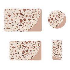 北歐風硅藻泥吸水墊, 顏色隨機, 1組