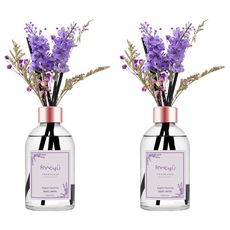 FANCY U 薰衣草滿天星款 室內擴香瓶 (200ml), 英國梨小蒼蘭/四月棉香/花園薰衣草/亞麻麝香, 2瓶