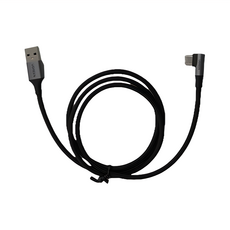 UGREEN 綠聯 USB-A-Type-C 金屬編織L型電競專用版 快充傳輸線, 1m, Space Gray, 1條